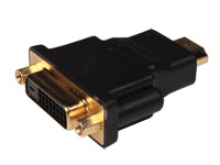 CONECTOR ADAPTADOR DVI HEMBRA - HDMI MACHO                                                                                                                                                              