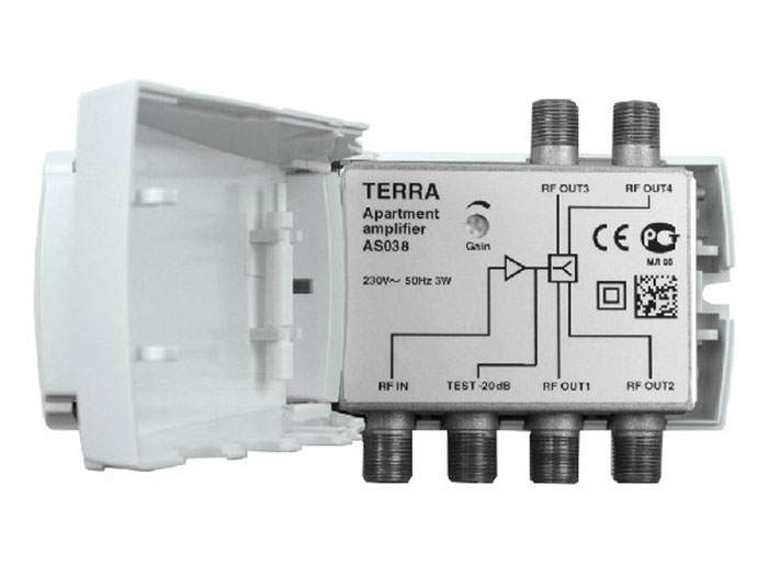 Amplificador de Señal Antena TV 2 Salidas 20dB - CABLETECH - TECNIS - Audio  y Electrónica