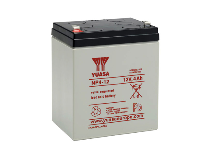 Yuasa 4-12 - 12 V - 4.0 Ah Lead-Acid Battery - NP4-12