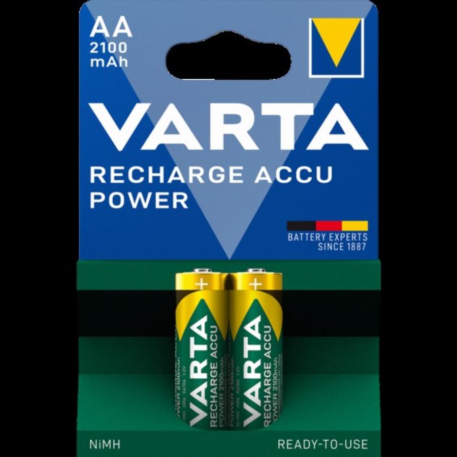 Varta AA - 1.2 V - 2100 mAh NiMH AA Battery - 2 Unit Blister Pack - 56706101402