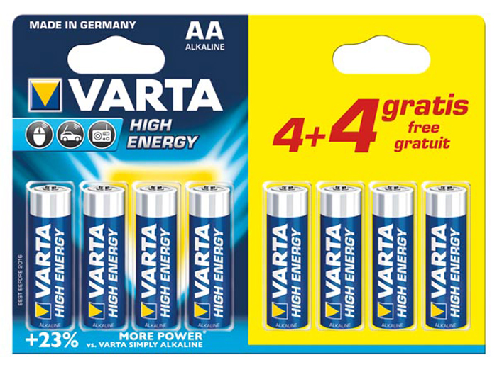 Varta LR06 - Pilha Alcalina 1,5 V AA - Blister 8 Unidades