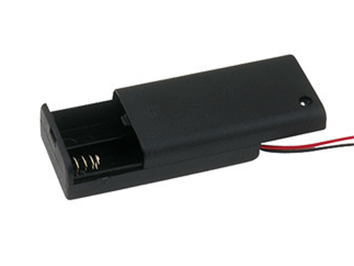 Battery Holder for 2 AA Batteries with Cable and Switch