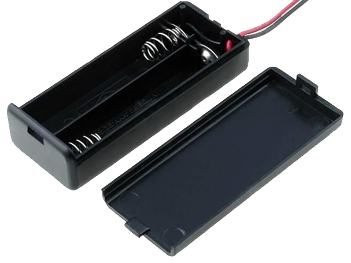 Battery Holder for 2 AA Batteries with Cable and Switch