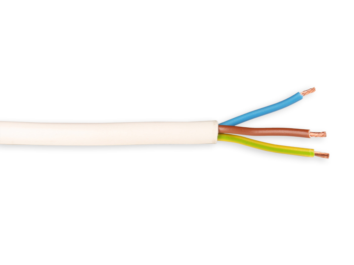 Câble Électrique Rond Blanc 3 x 1,50 mm 500 V