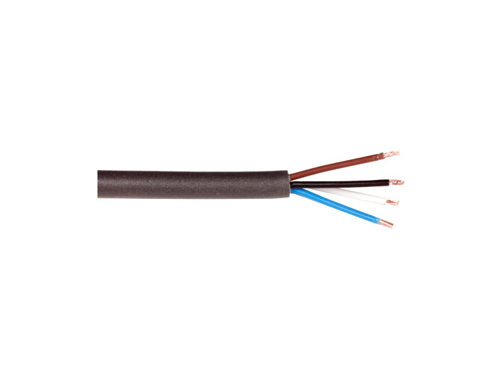 PUR - Câble Électrique Rond Noir 4 x 0,34 mm 250 V - Câble pour capteurs-actionneurs - PUR