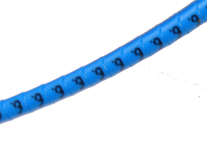 Pliotex - 10 Marcadores Cable Ø1-Ø3 mm - Azul Nº 6