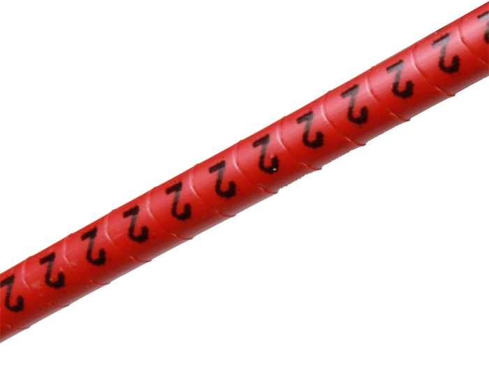Pliotex - 10 Marcadores Cabo Ø2,2-Ø5mm - Vermelho Nº 2 - PT-V+45-2
