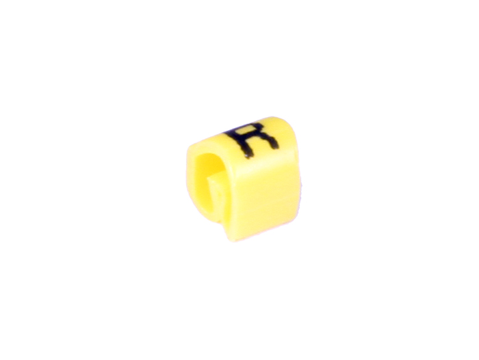 Pliotex - Saco 100 Marcadores Cabo Ø2,2-Ø5mm - Amarelo Letra R - TPTV45-R-AM