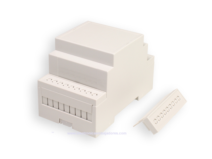 Camdenboss - Boîtier sur Rail DIN DIN 18 Connexions 58 x 90 x 53 mm - CNMB/3/KIT