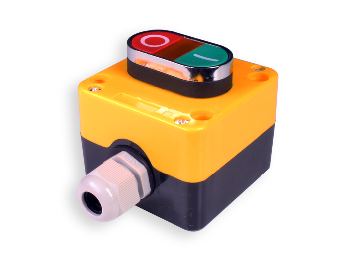 SWITCHTRONIX - Caixa Control Manobra 2 Botões de Pressão - 1NA + 1NF - com indicador