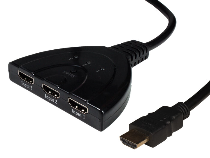 Seletor HDMI 3 Entradas, 1 Saída