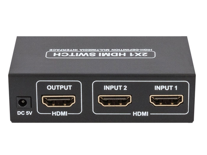 Switch HDMI 2x1 con mando a distancia (2 entradas 1 salida), 4K