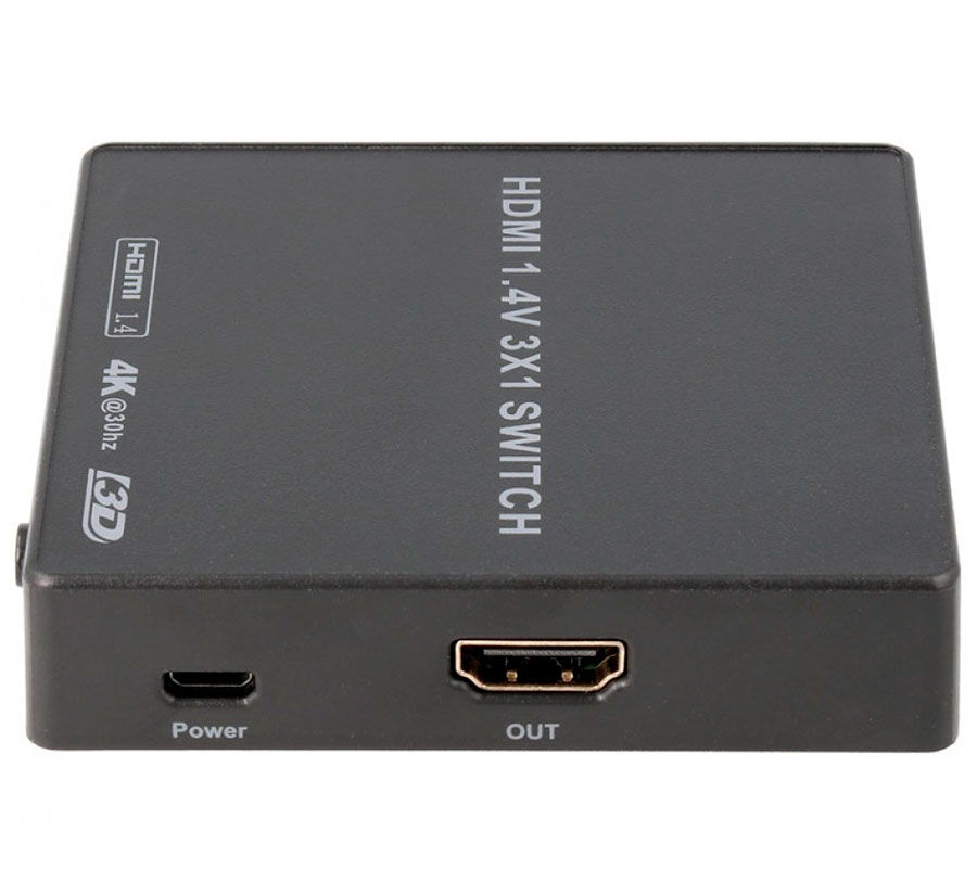 HDMI Switch 3 Inputs 1 Output with Remote Control