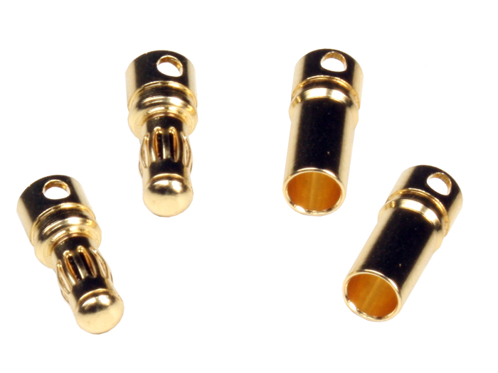 Couple set Banane 3,5 mm Pas Isolés - 2 Mâle, 2 Femelle - HD-1001 3,5MM