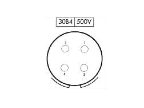 BM30B4 - Conector Circular Tamaño 30 Base Macho 4 Contactos - C920234P