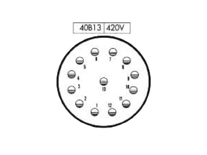 BHE40B13 - 13 Contacts Female Receptacle Size 40 Circular Connector - C9202413ABS