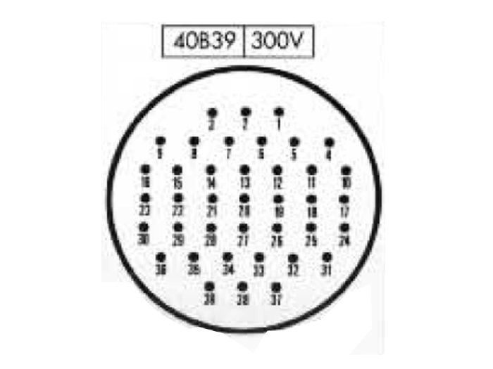 FHR40B39 - Conector Circular Tamaño 40 Ficha Hembra 39 Contactos - C9206439RS