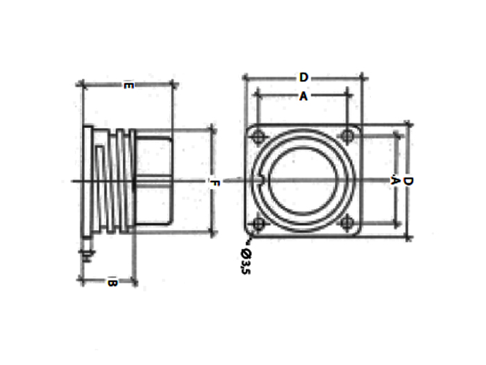 BHE40B13 - 13 Contacts Female Receptacle Size 40 Circular Connector - C9202413ABS