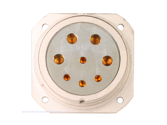 BHE40B8 - 8 Contacts Female Receptacle Size 40 Circular Connector - C920248MS