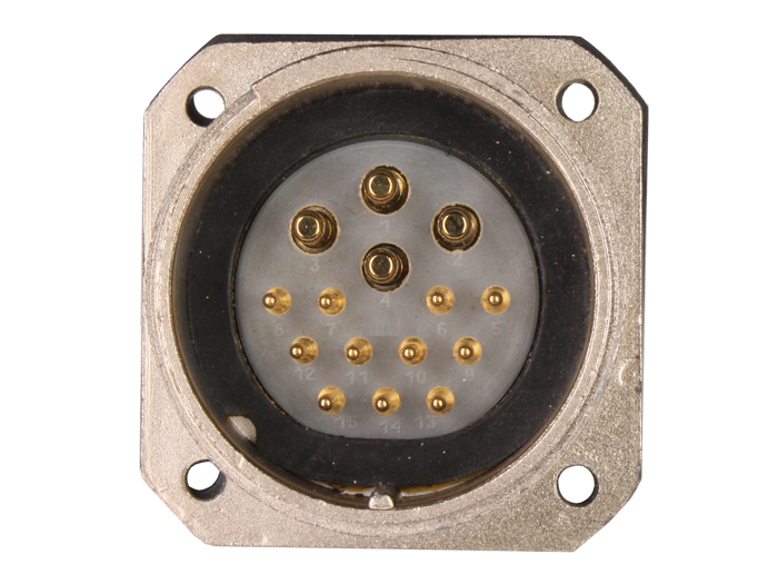 BM30B15 - Ficha Circular Tamanho 30 Base Macho 15 Pinos - 9202315KP