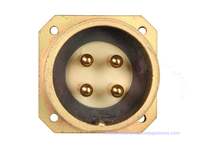 BM30B4 - 4 Contacts Male Receptacle Size 30 Circular Connector - C920234P