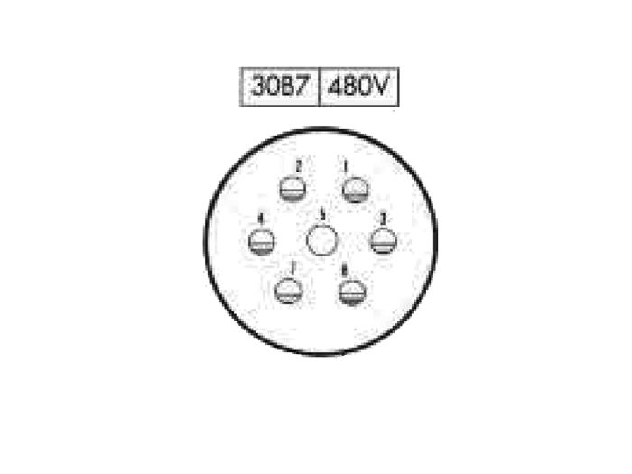 FHR30B7 - 7 Contacts Female Size 30 In-Line Mount Circular Connector - 920637YS