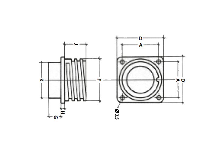 BM30B19 - Conector Circular Tamaño 30 Base Macho 19 Contactos - 9202319LP