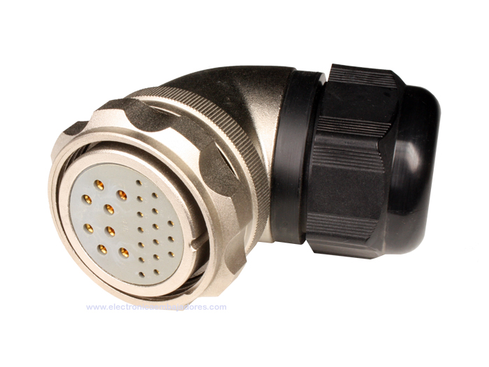 FHC40B24 - Ficha Circular Tamanho 40 Ficha Fêmea Cotovelo 24 Pinos FHC40B24 (C9208424AAS) - C9208424AAS