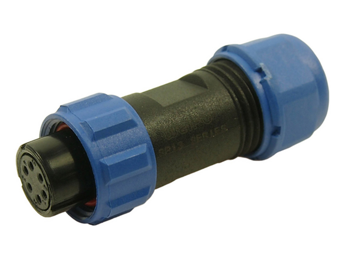 WEIPU SP13 Series IP68 - 6 Contacts Ø13 Waterproof Female Cable-Mount Connector - IP68 - FM686816 - SP1310/S6