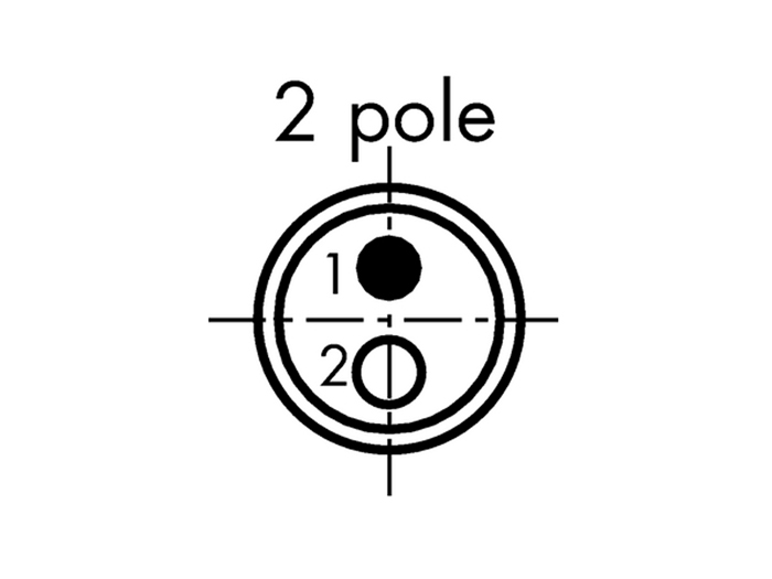 Lemo Serie 0S - 2 Contacts Female Cable-Mount Connector - PCA.0S.302.CLLC44
