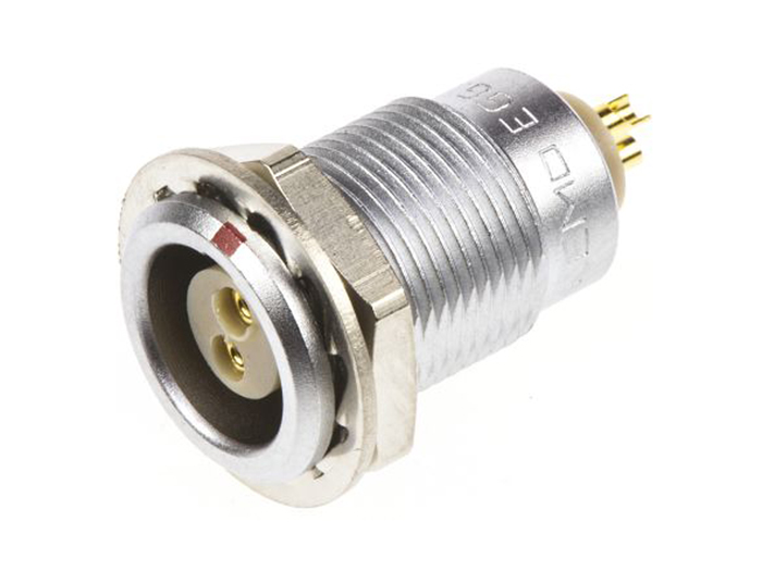 Lemo Serie 0B - Conector Hembra Base Panel 2 Contactos - EGG.0B.302.CLL
