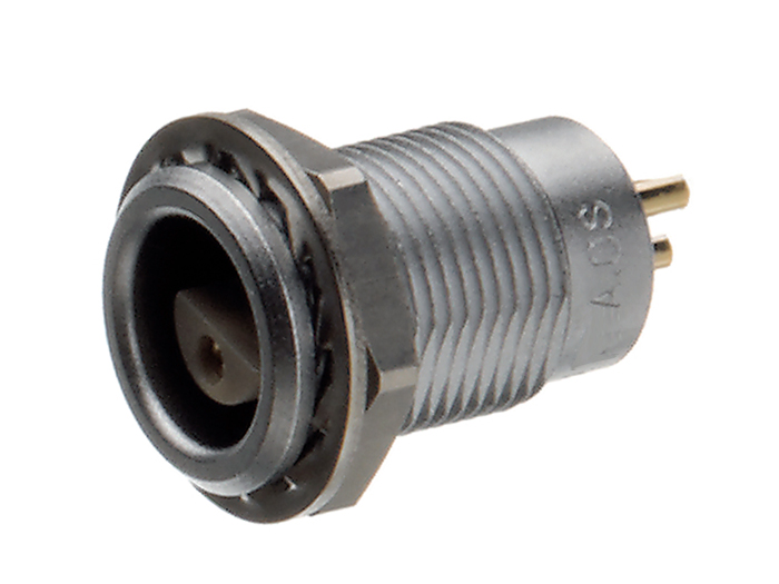 Lemo Serie 0S - 2 Contacts Female Panel-Mount Connector - ERN.0S.302.CLL
