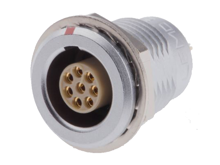 Lemo Serie 1B - Conector Hembra Base Panel 8 Contactos - EGG.1B.308.CLL