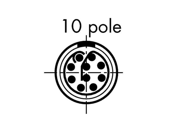 Lemo Serie 1B - Connecteur Femelle Panneau 10 Pôles - EGG.1B.310.CLL