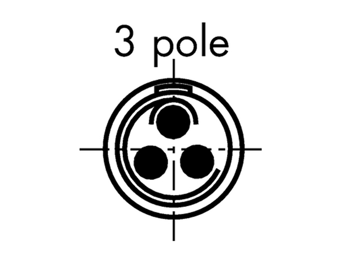 Lemo Serie 0B - 3 Contacts Male Cable-Mount Connector - FGG.0B.303.CLAD52