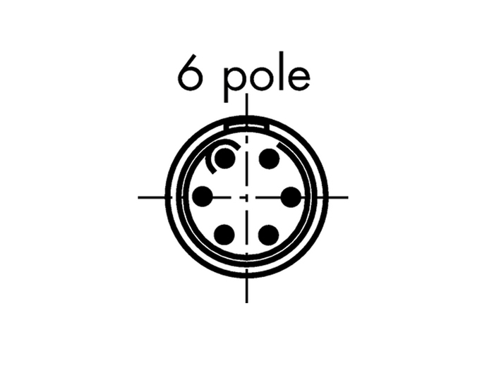 Lemo Serie 1B - Connecteur Fiche Mâle 6 Pôles - FGG.1B.306.CLAD62