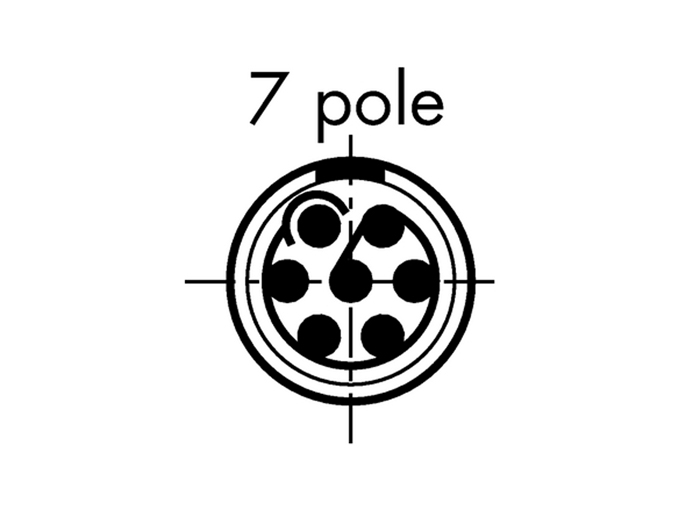 Lemo Serie 0B - Ficha Fêmea Base Painel 7 Pinos - EGG.0B.307.CLL