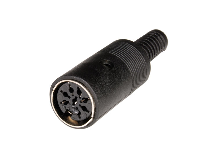 DIN 41326 Female Connector 8 Pin Cable-Mount 90° - 10.130/8/90