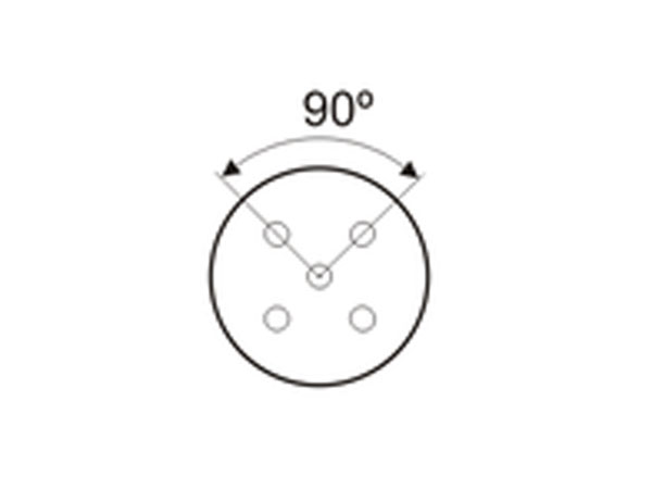 Ficha DIN 41322 Fêmea Aérea 5 Pinos 90°