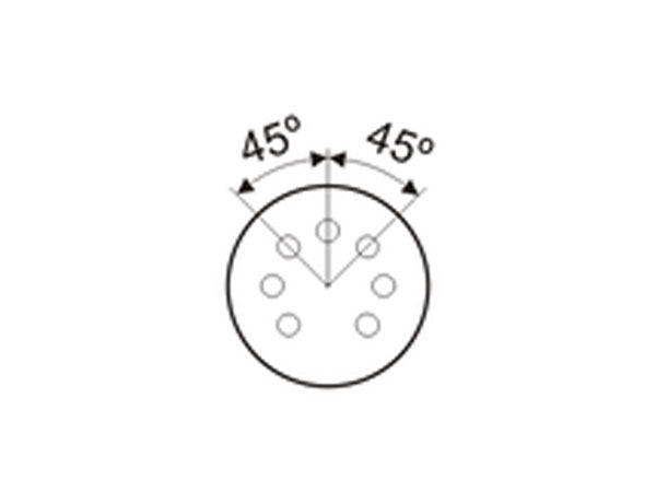 Connecteur DIN 41329 Fiche Mâle 7 Pôles 60° - 10.120/7/0
