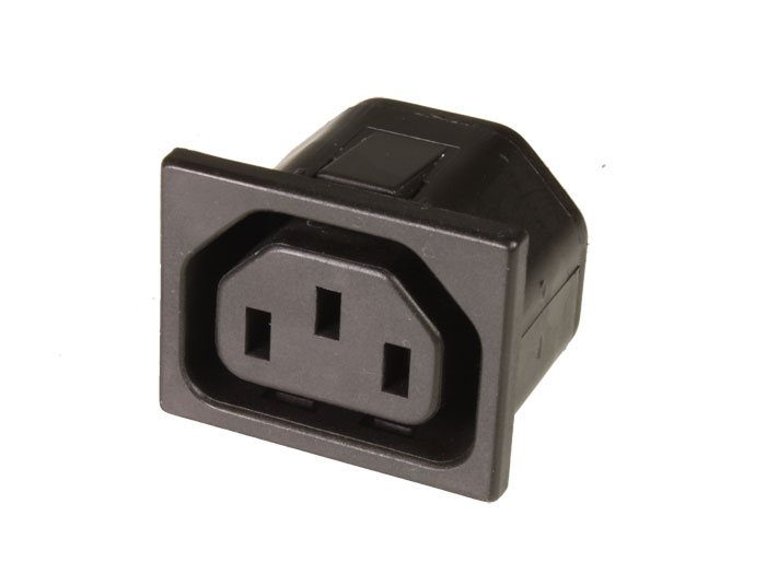 Connecteur CEI 60320 C13 Châssis Femelle à Encastrer - Faston 2,8 mm