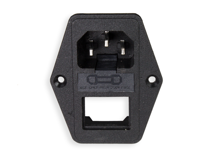 Connecteur CEI 60320 C14 Châssis Mâle avec Porte Fusible sans interrupteor