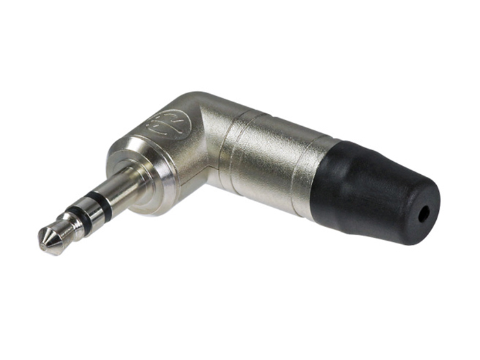 Neutrik NTP3RC - Connecteur Jack 3,5 mm Fiche Mâle 3 Pôles - Coudé - Métal Nickelé