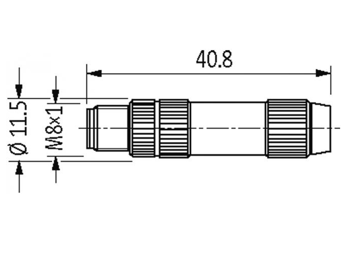 Murrelektronik MOSA M8 - Connecteur Circulaire M8 Mâle Droite 3 Pôles Métal - 7000-08331-0000000