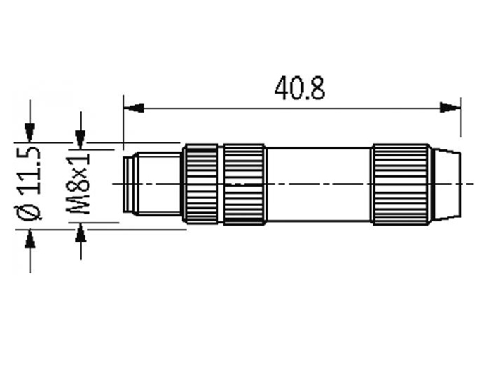Murrelektronik MOSA M8 - Connecteur Circulaire M8 Mâle Droite 4 Pôles Métal - 7000-08351-0000000