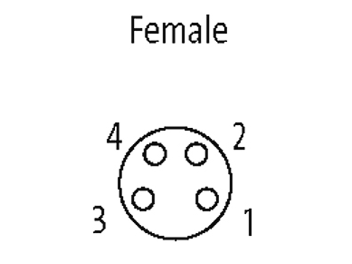 Murrelektronik MOSA M8 - Ficha Circular M8 Fêmea Reta 4 Pinos Metal - 7000-08391-0000000