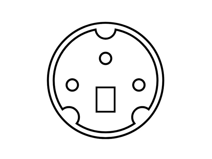 Connecteur mini-DIN Femelle Fiche Circuit Imprimé 3 Pôles