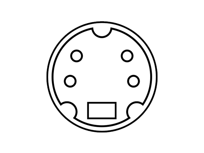 Ficha mini-DIN Aérea Macho 4 Pinos