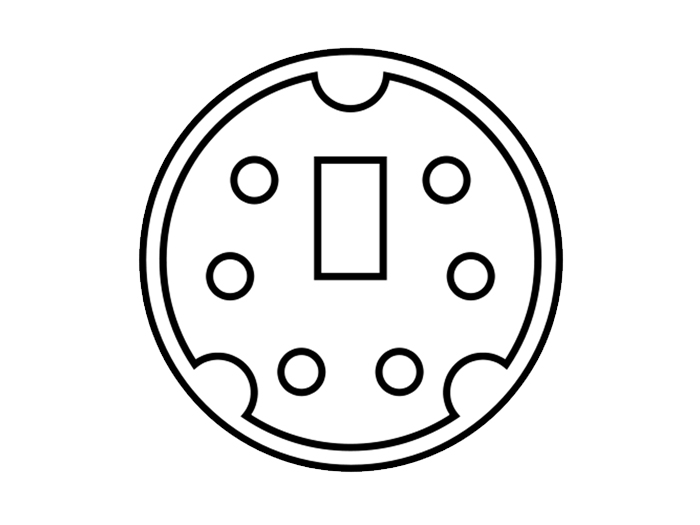 Connecteur mini-DIN Femelle Fiche Circuit Imprimé 6 Pôles - 10.635/6