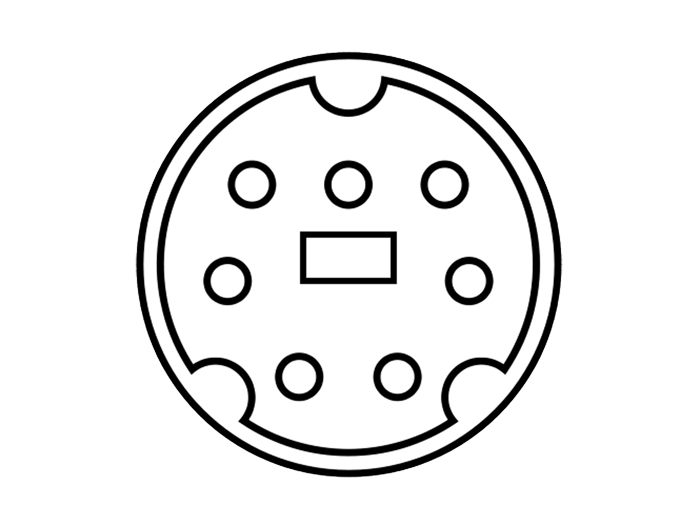 Conector mini-DIN Base Hembra Circuito Impreso 7 Contactos